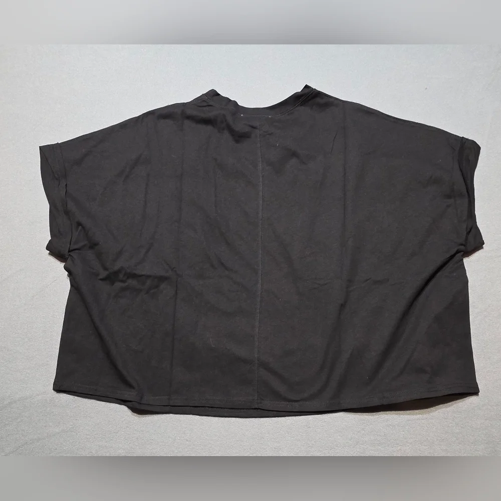 Peach Love Colorful Patch Football Oversized WomenTop New In Poly PTP 31 LARGE - Picture 3 of 7